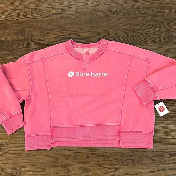 Pure Barre Tops Brand New Free People Pure Barre Intercept Pullover Pink Poshmark